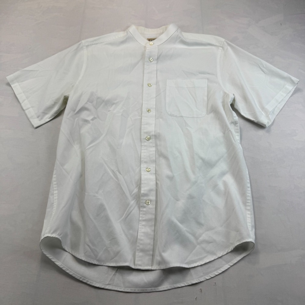 TravelSmith Shirt Mens M White Cool Max Short Sleeve Chest Pocket Button Front